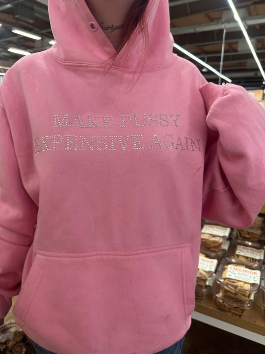 MAKE PSY EXPENSIVE AGAIN HOODIE PINK